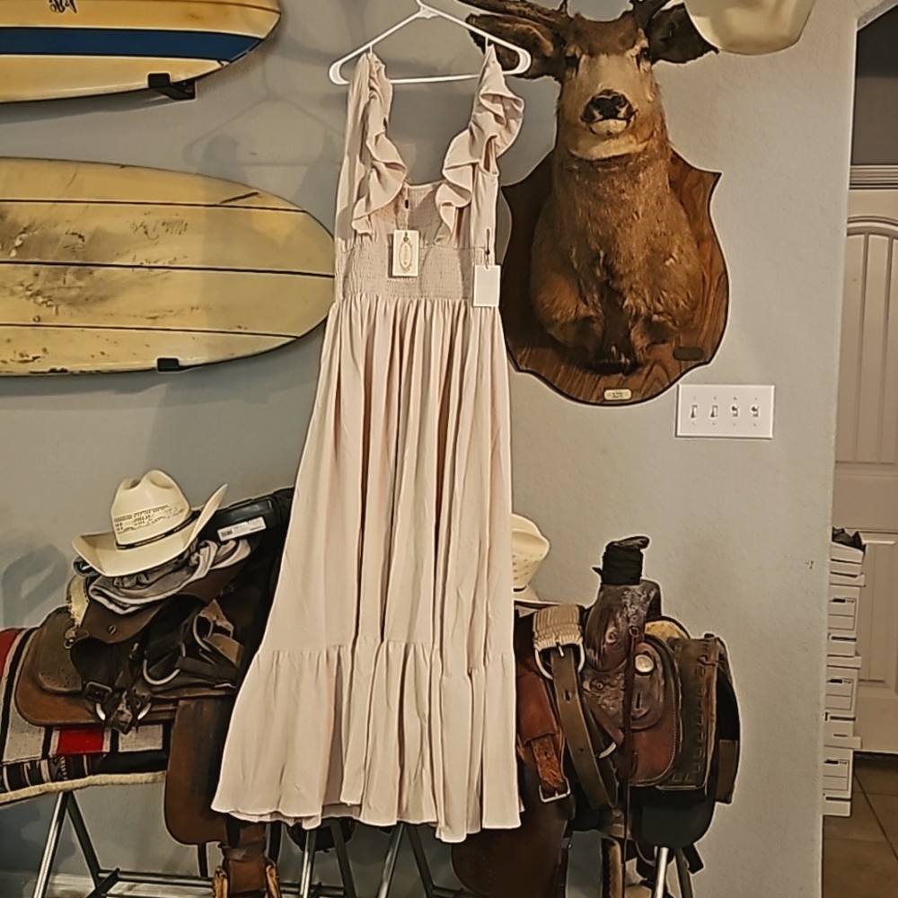 Joyfolie Dawn Dress in ECRU